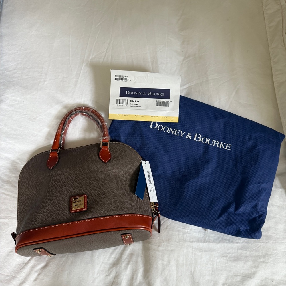 Dooney & Bourke Brown and Tan Dome Handbag